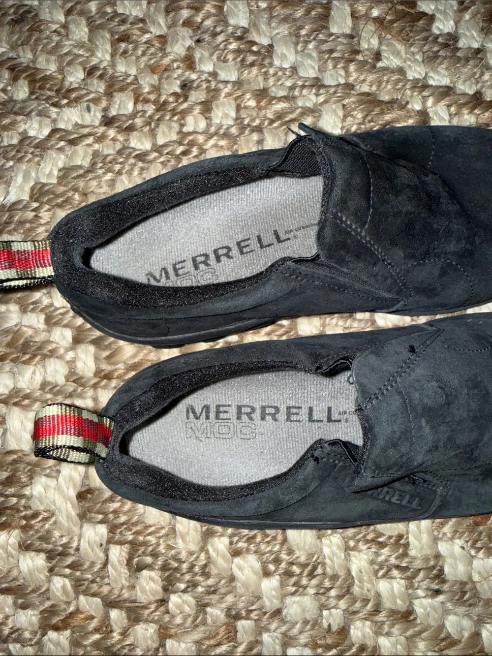 Merrell Women’s Jungle Black Slip-On Suede Casual Shoe - Black size 8 excellent